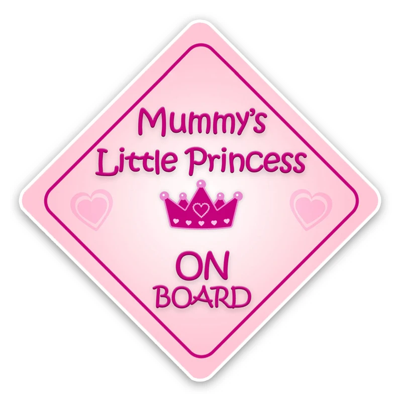 

Interesting Car Stickers Motorcycle Decals Mummy Little Princess BABY ON BOARD Waterproof Sunscreen PVC 14cm X 14cm