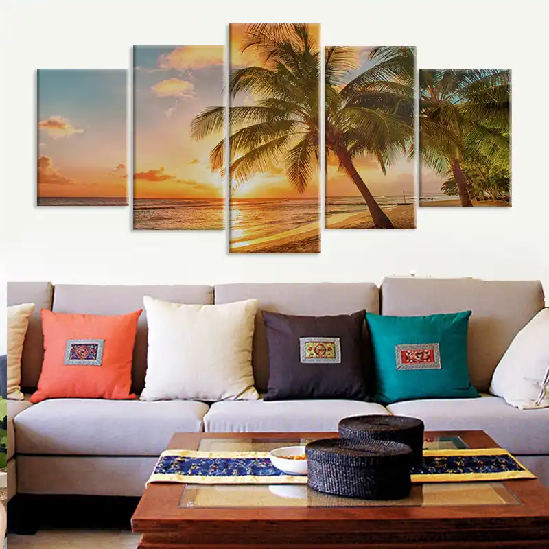 Wallpaper Arte da parede do banheiro tematico da praia For Android