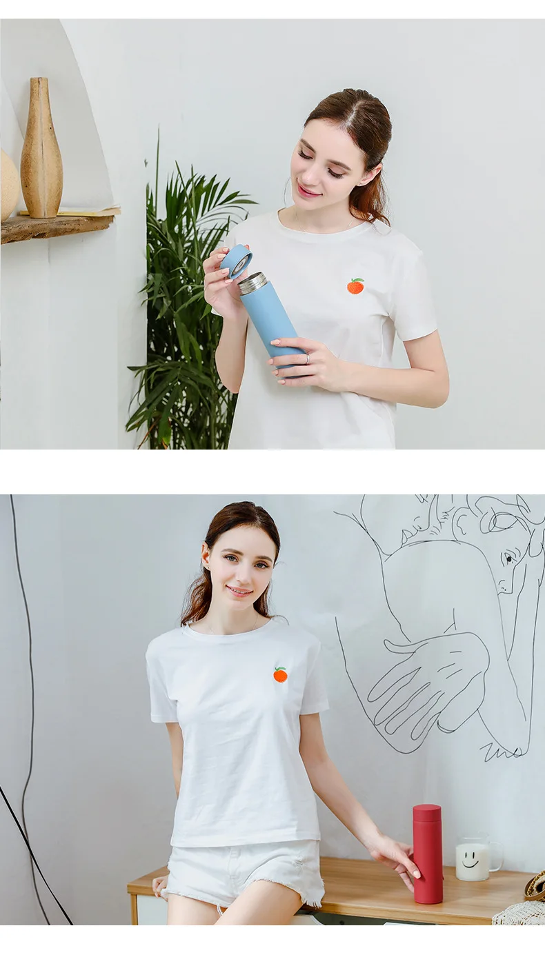 Stainless Steel Double Wall Thermal Cup Travel Mug Water Thermos Bottle Vacuum Cup School Home Tea Coffee Drink Bottle
