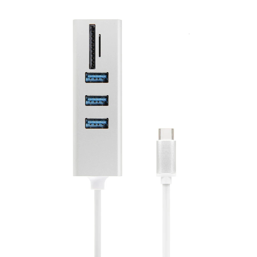 SeenDa USB C 3,0 концентратор SD TF Card Reader устройство чтения карт USB C концентратор для Macbook планшетный компьютер ноутбук USB Высокоскоростной разветвитель Тип-c концентратор USB