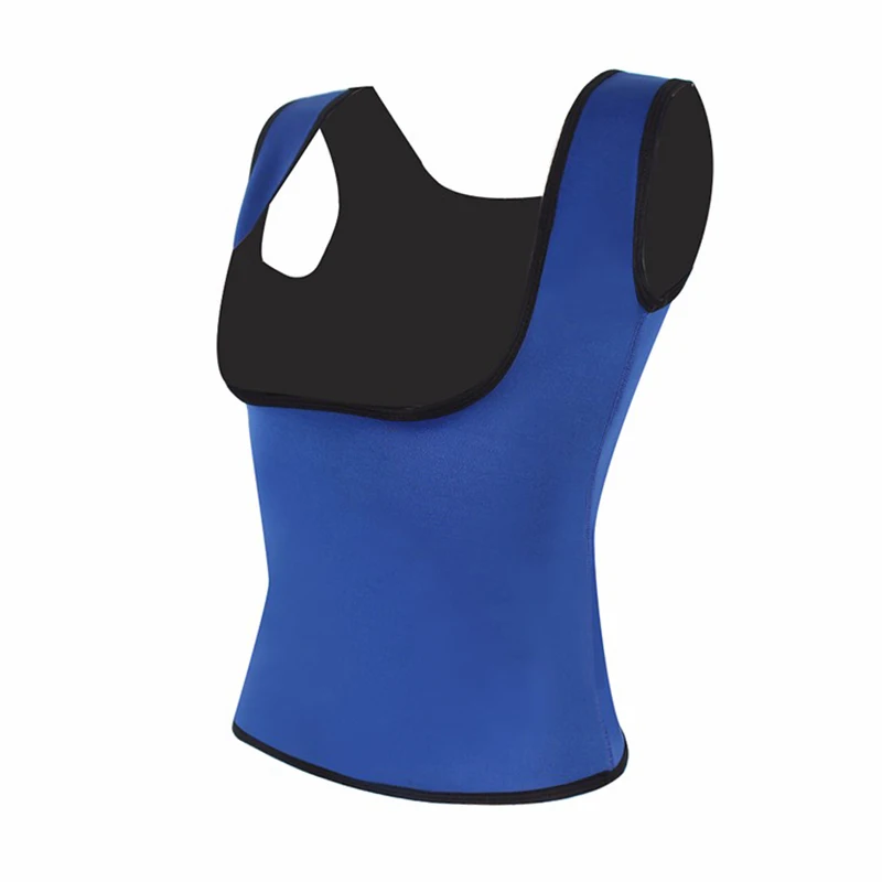 Женское неопреновое Корректирующее белье размера плюс S-6XL, утягивающий жилет с эффектом пуш-ап, утягивающий корсет для живота - Цвет: Синий