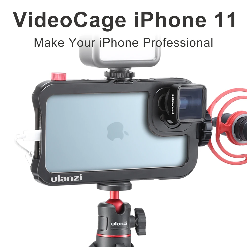 Чехол для телефона Ulanzi с зажимом для телефона с башмаком для iPhone 11/11 Pro/11 Pro Max для 17 мм анаморфных объективов
