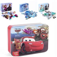 Disney принцессы 100 шт Белоснежка головоломки для детей возраста от 4 до 8 лет для детей обучающие игрушки