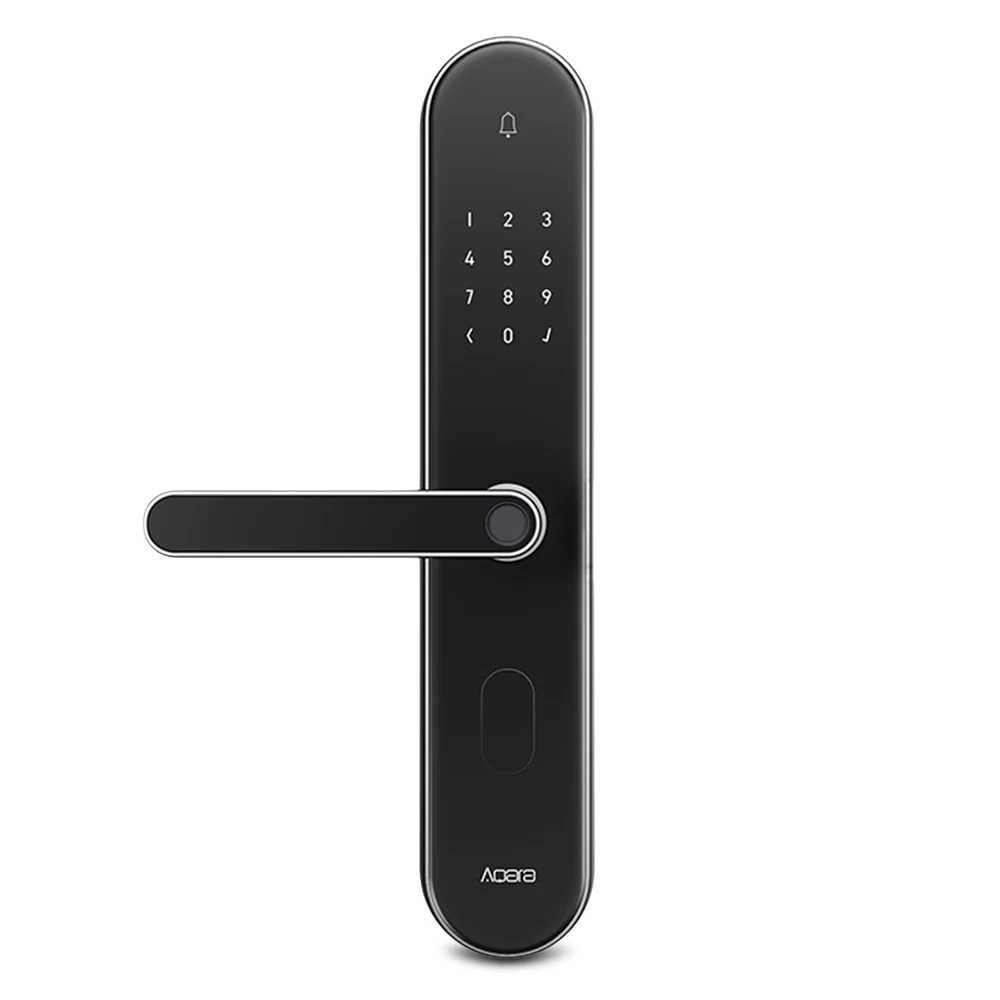 Black Aqara S2 Pro умный дверной замок Пароль отпечаток пальца ключ разблокировка приложение в режиме реального времени монитор Блокировка конфиденциальности домашнее устройство - Цвет: Black