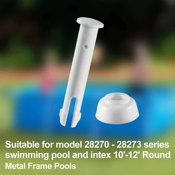 

12pcs 2.36inch Plastic Pool Joint Pins Extra Rubber Seals Pool Replacement Parts Pool Accessories Cap Swimming Parts Cap Tools