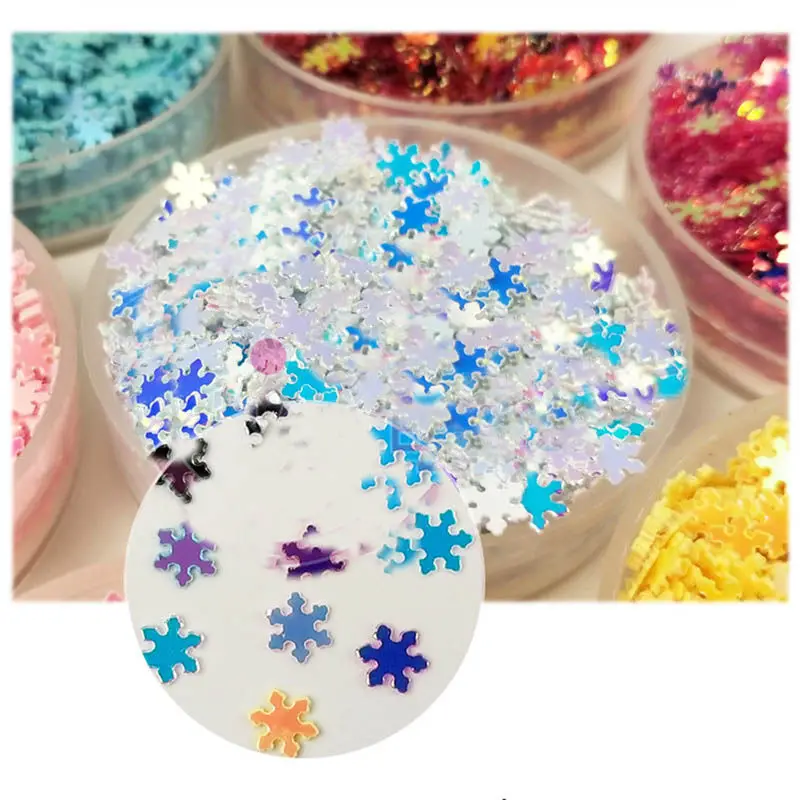 Мини кролик снежинка искусство пятиконечная звезда пайетки 4 мм ПВХ свободные