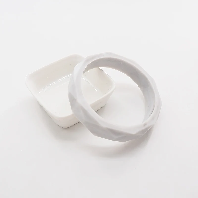 Chenkai 10 шт. BPA Бесплатный DIY силиконовый Прорезыватель для зубов браслет детский браслет зубное кольцо для ребенка сенсорная соска Жевательная Подвеска для игрушки подарок - Цвет: Marble