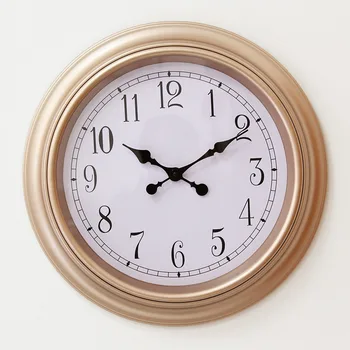 

20" European big wall modern minimalist atmospheric clock living room silent clock Loudspeaker Mute