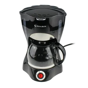 

Automatic Drip Coffee Maker Mini Household Coffee Tea Machine With Glass Pot & Filter Portable Electric Cafeteria Maker