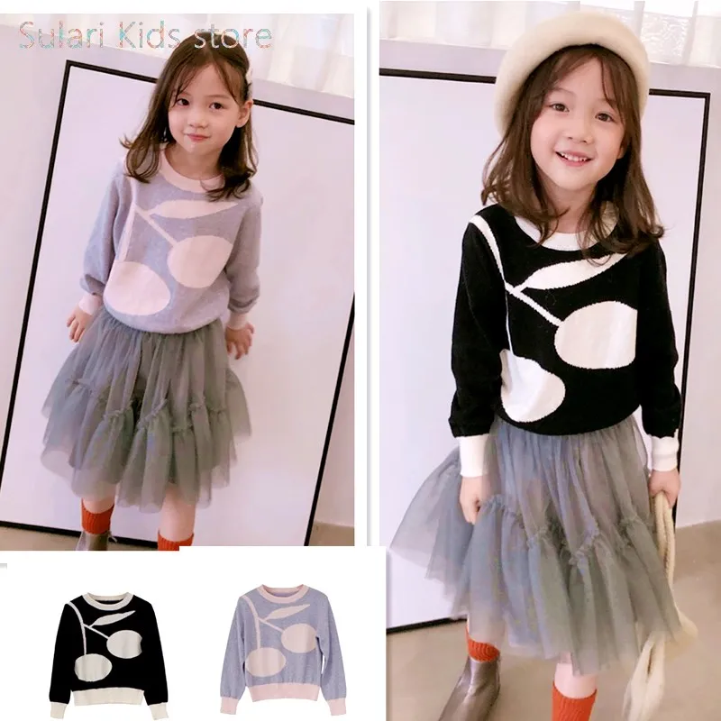 

wool sweaters pull over cherry sweaters girls clothing christmas costume kids clothes kids cardigan popcorn sweater