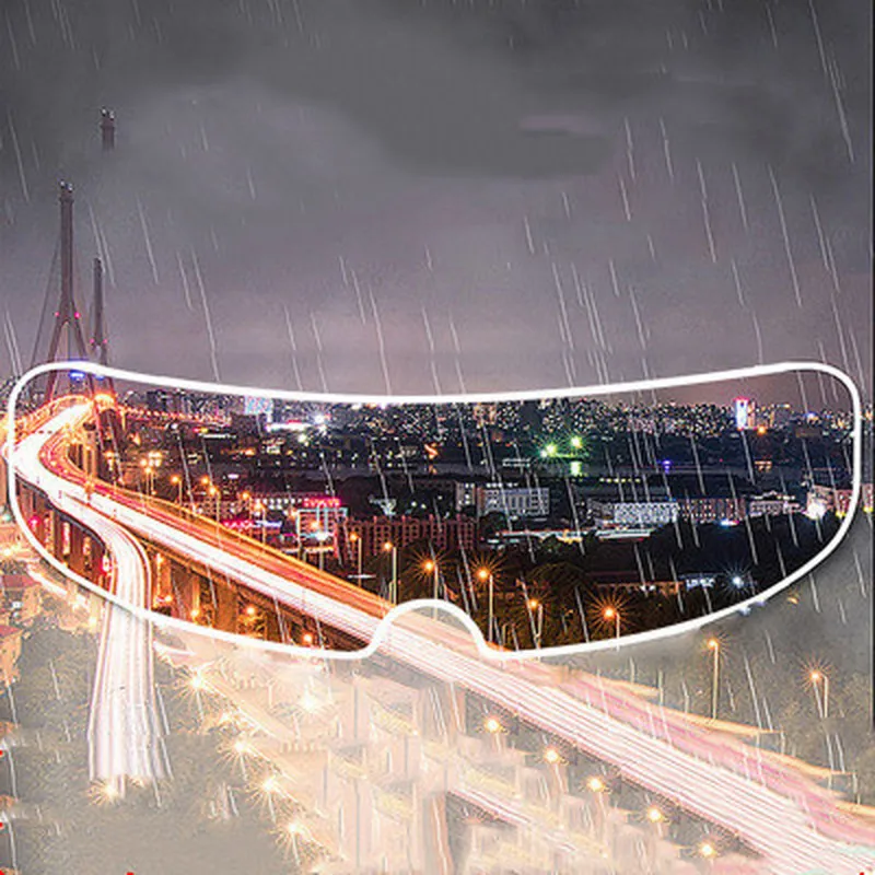 Mejor Compra Casco Universal para motocicleta, protector de cabeza de moto con película impermeable transparente opcional, antilluvia, antiniebla, pantalla de parche para K3, K4, AX8, LS2, HJC, MT bWwnMoedDww