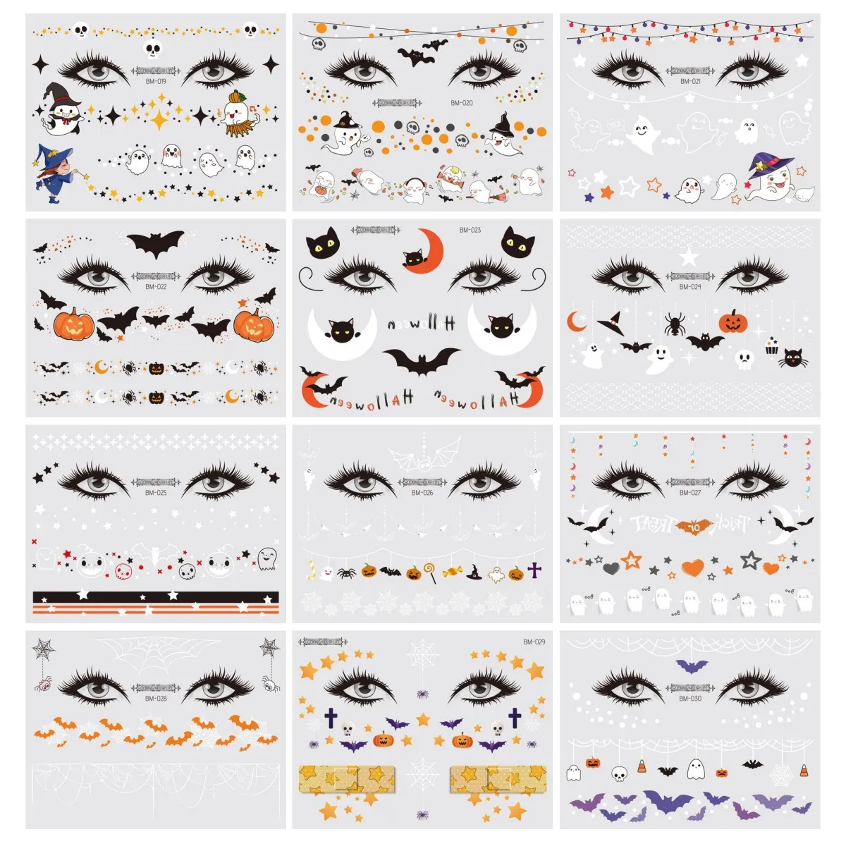 12 шт. Детские водостойкие татуировки для лица | Красота и здоровье