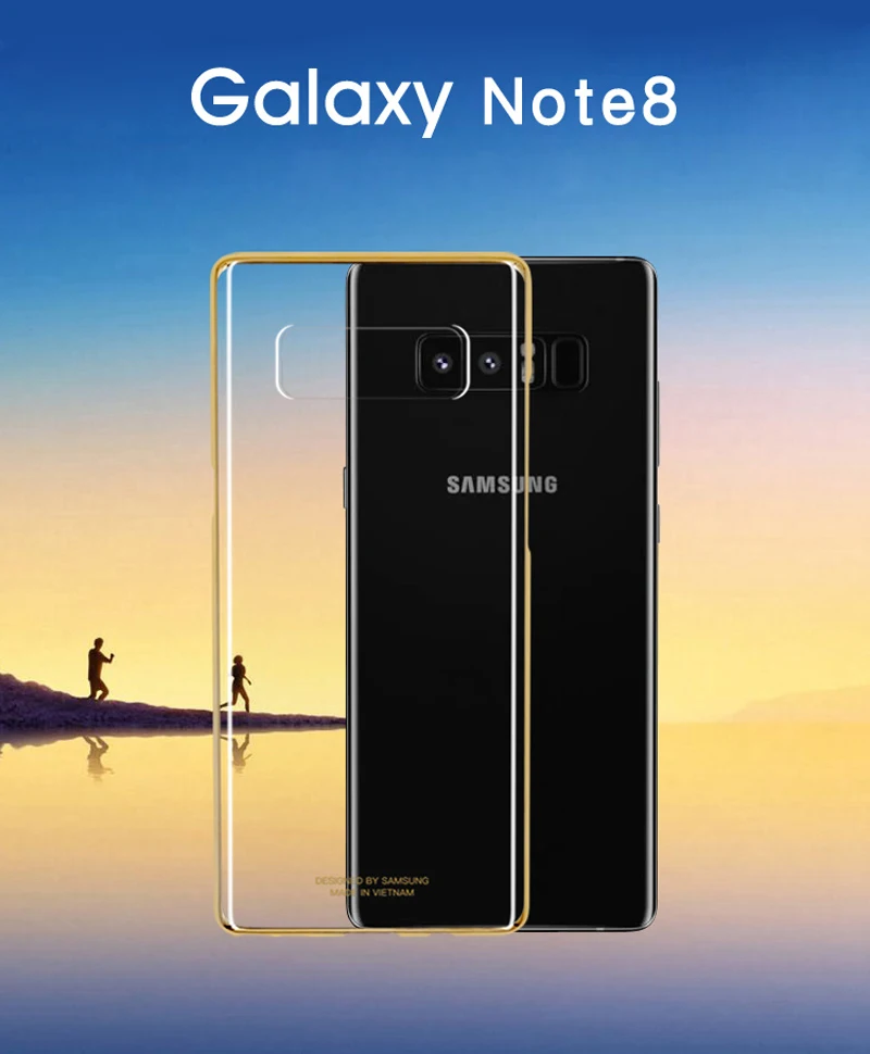 samsung противоударный чехол для телефона мягкий чехол для samsung Galaxy N9500 Note8 NOTE 8 Stealth TPU мобильный чехол для телефона - Цвет: Gold