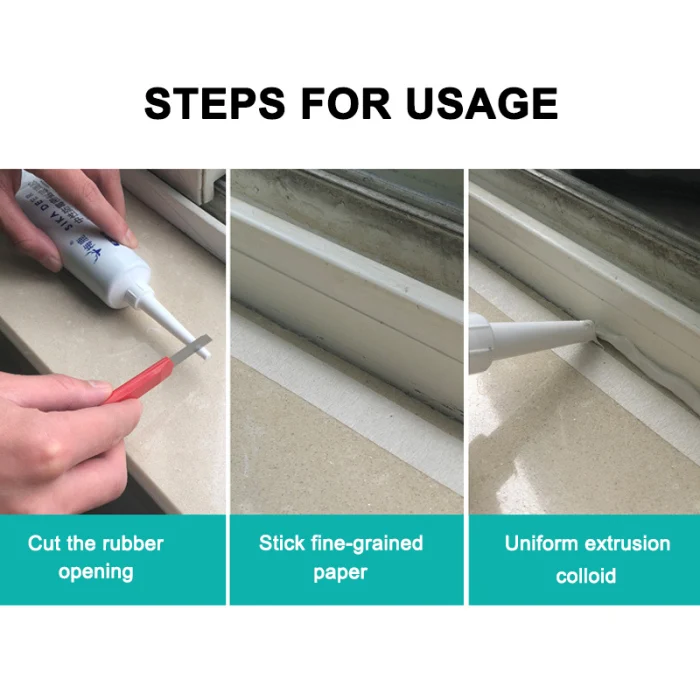 Glass Seal Glue Sealant Strong Adhesive Waterproof Quick Drying for Home Tile JA55