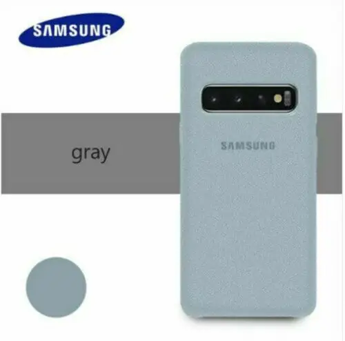 Для samsung Galaxy S10 Plus S10 Real Alcantara чехол роскошный материал чехол - Цвет: Серый