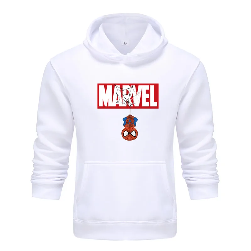 Новые Брендовые мужские толстовки с капюшоном ajax для MARVEL, мужские толстовки с капюшоном, осень зима, толстовки с капюшоном, мужские Модные толстовки с капюшоном, уличная одежда - Цвет: white