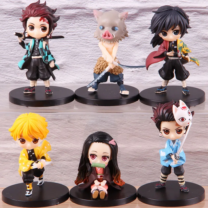 3 шт./компл. QPosket демон убийца Kimetsu без Yaiba камадо Tanjirou Nezuko Agatsuma томилочка Giyuu Hashibira Inosuke фигурку игрушка
