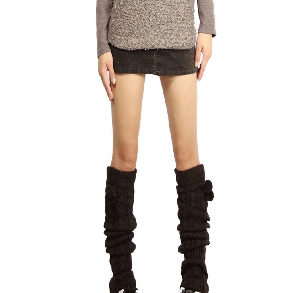 Women Cable Long Boot Thigh-High Over Knee Sock Sexy Thick High Knitting Stockings Winter Warm Knitted Stockings - Цвет: NO.3
