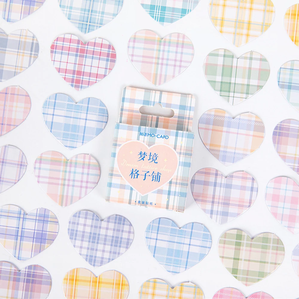 

46 Pcs Dream Lattice Shop Series Decorative Stationery Mini Stickers Set Scrapbooking Diy Diary Album Stick Lable