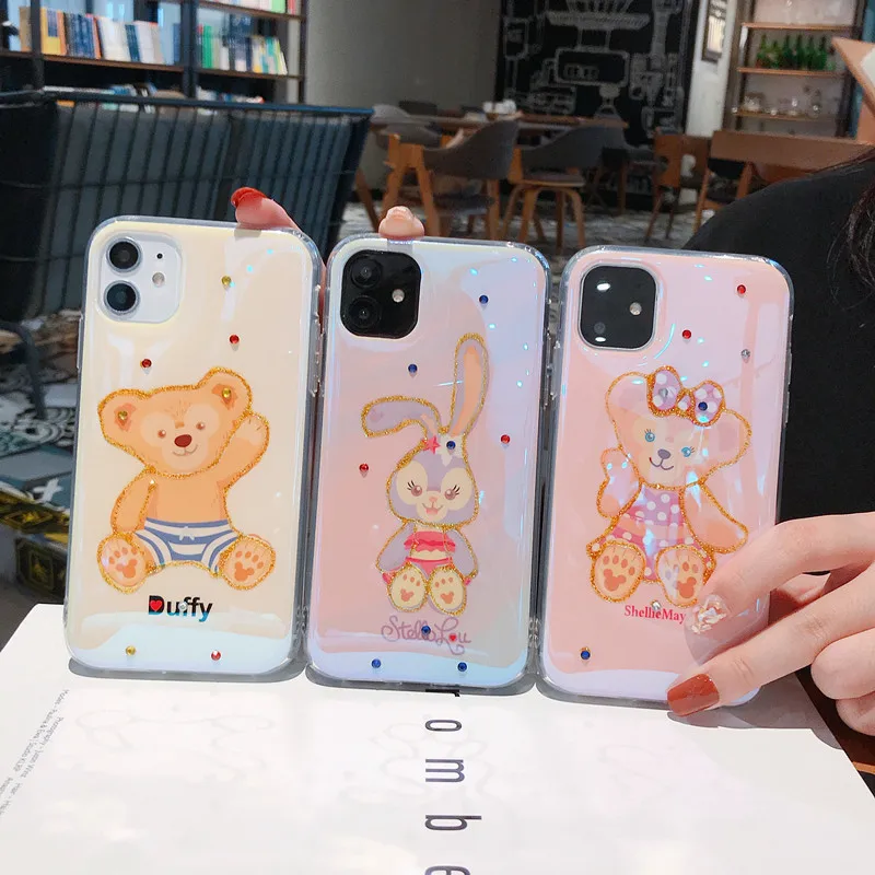 Для iphone 11Pro MAX милый Даффи медведь балет кролик Shalimar Blu-Ray алмаз Мягкий чехол для iphone MAX XS XR 7 8plus телефонные чехлы
