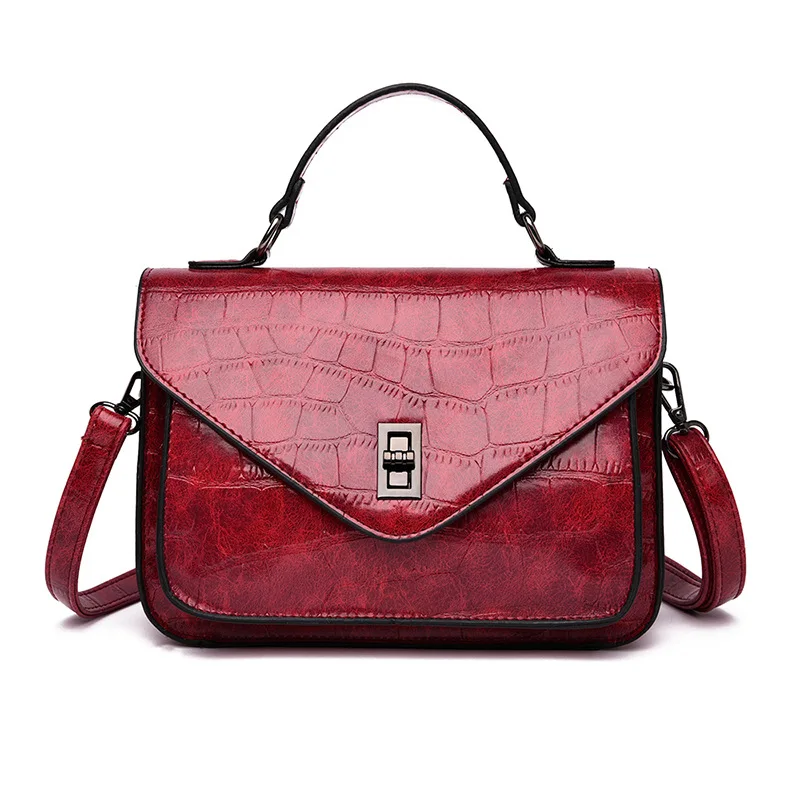 

New Style WOMEN'S Bag Classic Versatile Crocodile Pattern Women's Handbag Europe And America Style Fashion Crossbody Bag
