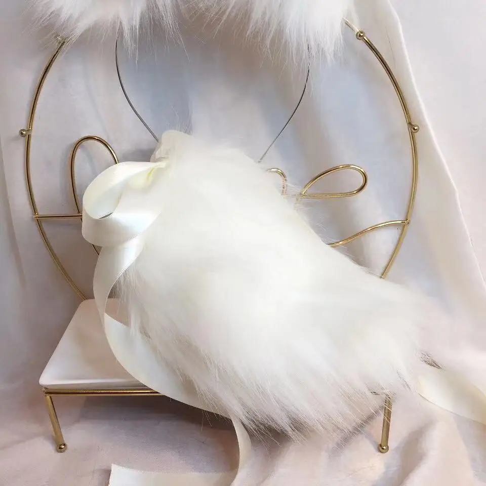 Rabbit tail Нефритовый кролик анимация моделирование зверь ухо зверь хвост Волк ухо кошка ухо лиса ухо обруч для волос на заказ косплей - Цвет: Rabbit tail