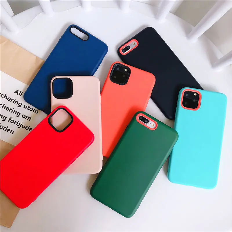 

Plain Color Liquid Silicone Phone Case For iPhone 11 11Pro Max XS Max XR 6 6S Plus Matte Soft Cover For iPhone 11 7 8 Plus XR X