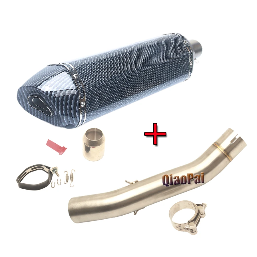 Глушитель выхлопной трубы мотоцикла Escape Slip on разъем средней трубы для Benelli 300 BJ300 BJ300GS TNT300 BN302 полная выхлопная система