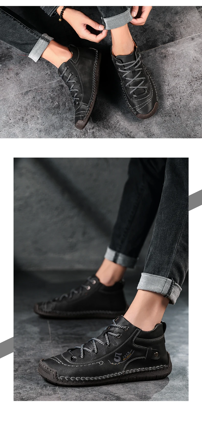 Mazefeng/ г. Новая удобная мужская повседневная обувь качественная кожаная обувь мужские мокасины на плоской подошве Большие размеры 38-48
