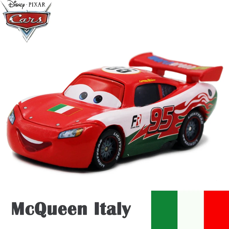 Disney Car Pixar Cars Nation Series коллекция Lightning McQueen металлическая литая под давлением детские развивающие игрушки рождественские подарки - Цвет: McQueen Italy