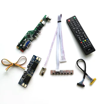 

For M190E1/M190E5 30Pins LVDS 19" Audio HDMI VGA USB Remote monitor panel 1280*1024 4-CCFL LCD display controller card DIY kit