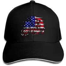 Мужская и женская мотоциклетная бейсболка с американским флагом