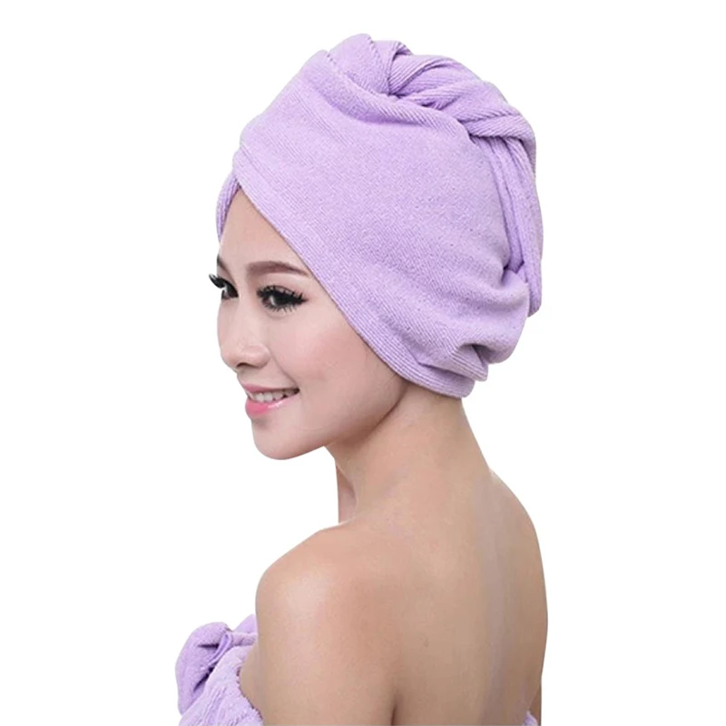 Быстрая сушка волос банное полотенце из микрофибры полотенце для волос сухая шапка Быстросохнущий женский банный инструмент#4C09