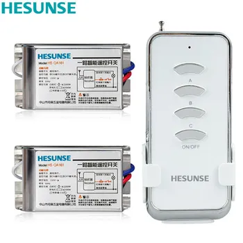 

Free shipping HS-QA161 1N2 Wireless 2 Way 85V-265V Remote Control Light Switches With 2 Metal Receivers