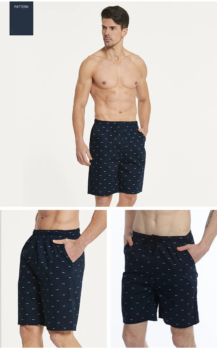BZEL модные хлопковые пляжные штанишки Для мужчин лето Повседневное дышащие шорты большой Размеры сна Пижамные шорты Для мужчин Пижамные