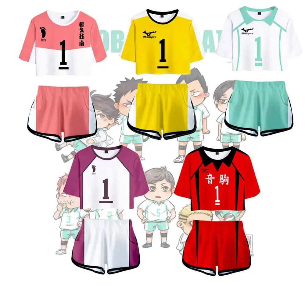 Anime My Hero Academy Cosplay Costume OCHACO URARAKA Todoroki Shoto Bakugou Katsuki Girls Sexy club outfits Two Piece Set Women two piece skirt and top