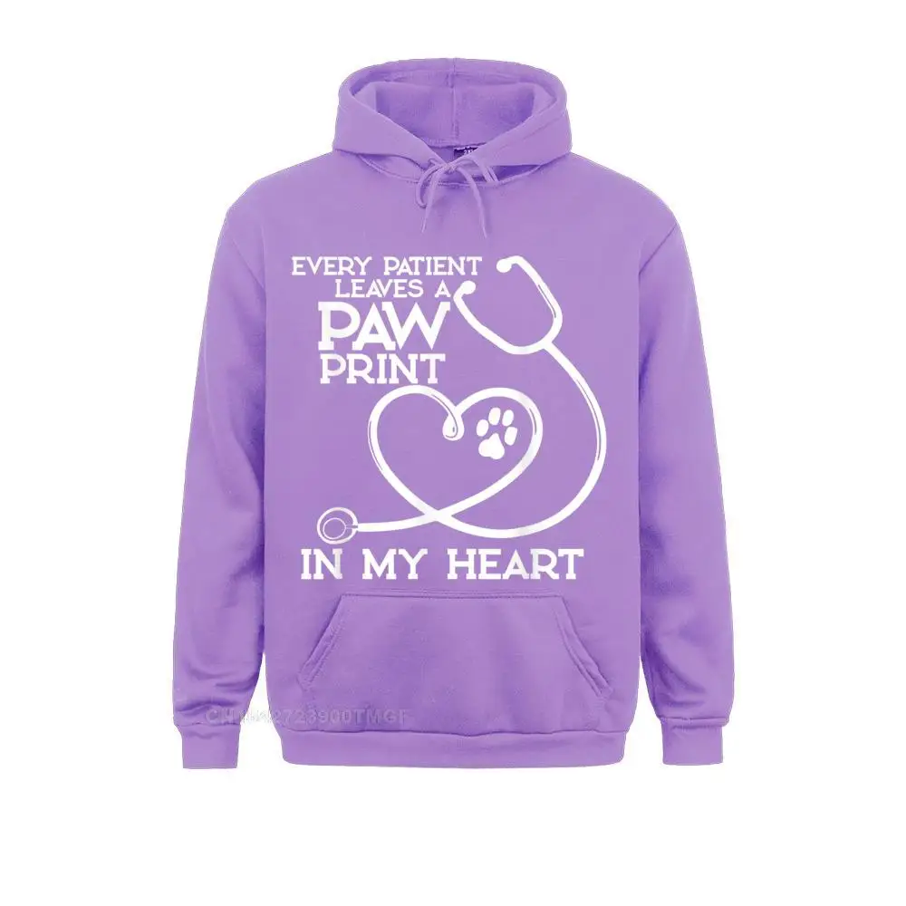 Veterinarian Vet Gift Paw Print in my Heart Funny Shirt__B13956 Hip hop Sweatshirts for Men Lovers Day Hoodies Hoods Long Sleeve Fitted  Veterinarian Vet Gift Paw Print in my Heart Funny Shirt__B13956purple