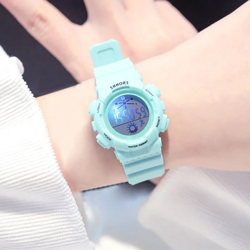 

2019 Children Girl New Wrist Digital Electronic Watch Relogio Feminino Round Dial With Adjustable Strap For Sports Watch
