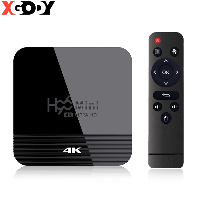 XGODY H96 мини ТВ коробка 4 0 Bluetooth Вай Фай HDMI 2 Android 9 H8 4k HD Media Player RK3228A ядра Гб