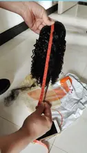 Cabello humano de cola de caballo rizado de tacto suave para mujeres Remy Clip Ins extensiones brasileñas de cola de caballo con cordón