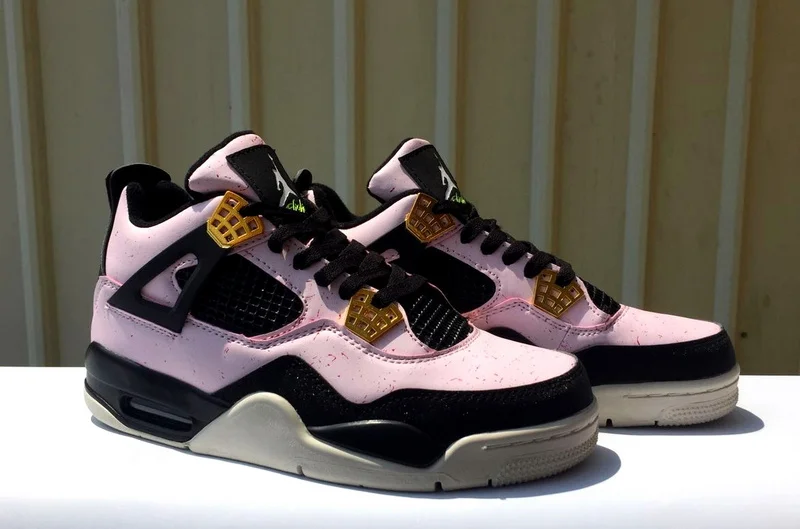 Новая модель Jordan 4 Ретро женские мужские баскетбольные кроссовки мраморные AJ4 черная пудра мраморные спортивные кроссовки 308497-133
