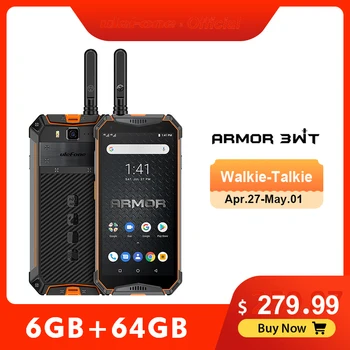 Перейти на Алиэкспресс и купить Смартфон Ulefone Armor 3WT, прочный мобильный телефон, 2,4G/5g, Wi-Fi, Android 9,0, 6 ГБ 64 ГБ, 10300 мАч, nfc, 4G