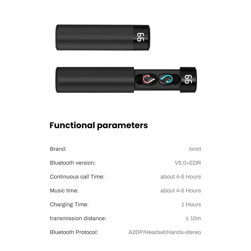 ABKT-Q67 5,0, bluetooth-гарнитура, выдвижные беспроводные наушники, спортивные наушники, зарядка, блок питания, дисплей