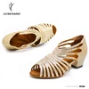 Ballroom Dance Shoes Women Rhinestone Dance Shoes Tango Dance Shoes Salsa Latin Shoes Middle Heel Silver Gold JuseDanc 1