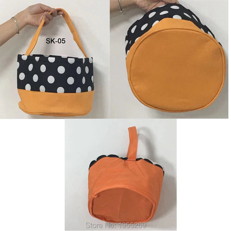 30pcs Halloween Canvas Handbag 12 Styles Halloween Buckets Santa Sack Party Decorations Kids Personalized Halloween Presents