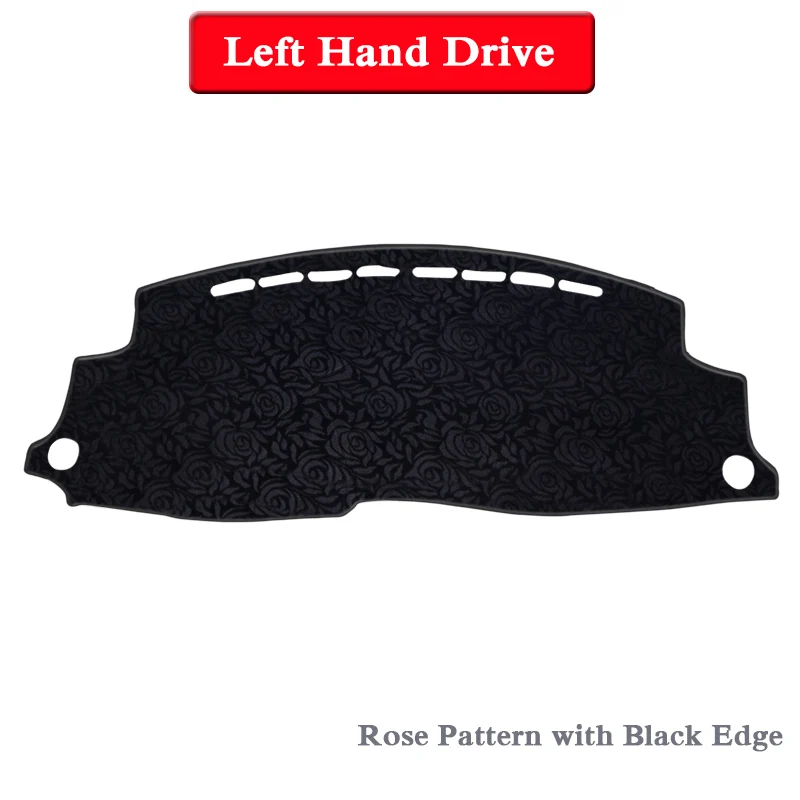 Rose Black LHD Автомобильный Стайлинг приборной панели Избегайте света Pad Инструмент крышка платформы коврики Роза для Honda hr-v Vezel-Настоящее LHD и RHD анти-пылезащитный коврик - Название цвета: Rose Black LHD