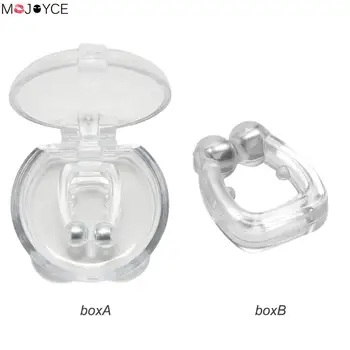 

Silicone Anti Snore Nose Clip Smooth Breathing Safe Convenient Reusable Magnetic Sleep Tray Sleeping Aid Apnea Guard with Box