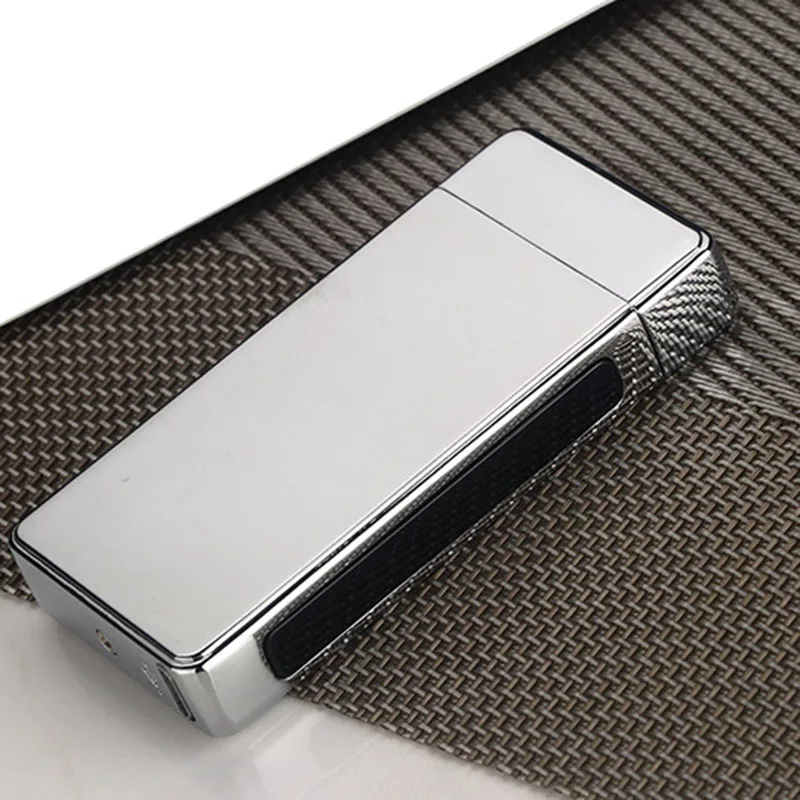 Ветрозащитный Электронный Usb зарядка сигарет смарт-пресс экран Зажигалка двойной дуги плазменный импульсный персональный Светодиодный дисплей питания Li