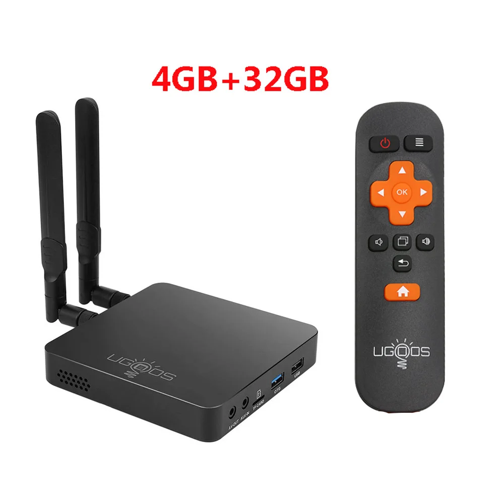 Only 4GB 32GB UGOOS AM6 Android TV BOX Amlogic S922X Android 9.0 Smart TV BOX AM6 pro DDR4 4GB RAM 32GB Dual WiFi 1000M BT5.0 4K Media Player - Цвет: Only 4GB 32GB