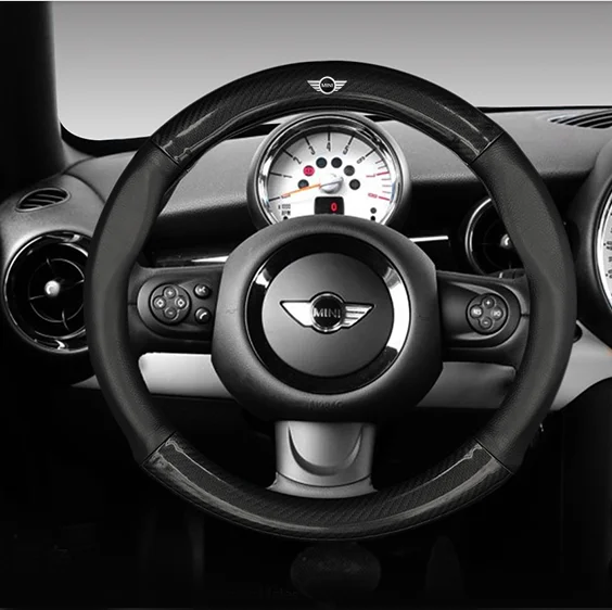 Кожаный чехол на руль для Mini Cooper S JCW One D Countryman Clubman Paceman F54 F55 F56 F57 F60 R59 R55 R50 R53 R58|Чехлы